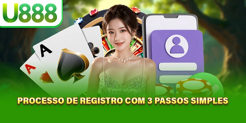 Processo de registro com 3 passos simples